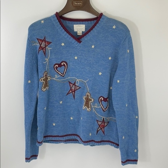 Christopher & Banks Christmas sweater SZ M - Picture 1 of 11